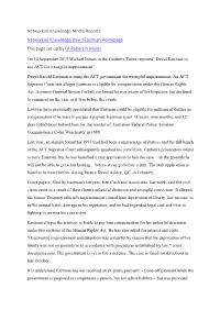 14 September 2015 Michael Inman in the Canberra Times Reported “David Eastman to Sue ACT for Wrongful Imprisonment”