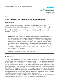 A Toy Model for Torsorial Nature of Representations