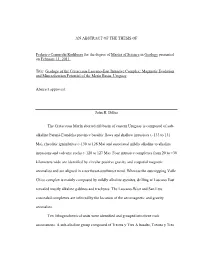 AN ABSTRACT of the THESIS of Federico Cernuschi Rodilosso For