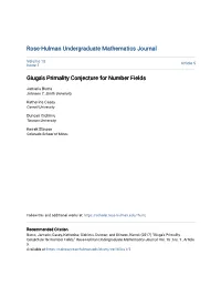 Giuga's Primality Conjecture for Number Fields