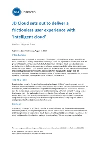 JD Cloud Sets out to Deliver a Frictionless User Experience with 'Intelligent Cloud'