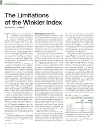The Limitations of the Winkler Index by Patrick L