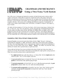 Using a Two-Tense Verb System
