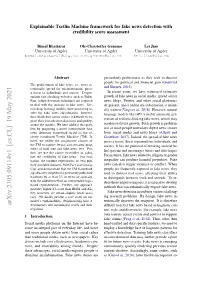 Arxiv:2105.09114V1 [Cs.CL] 19 May 2021 Decomposes Into Meaningful Words and Their Difﬁcult to Detect Fake News Based on Linguistic Con- Negations