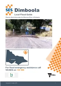 Dimboola Local Flood Guide Riverine Flood Information for Wimmera River at Dimboola
