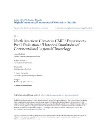 North American Climate in CMIP5 Experiments. Part I: Evaluation Of