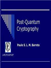 Post-Quantum Cryptography