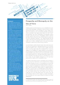 Prosperity and Monopoly on the Use of Force