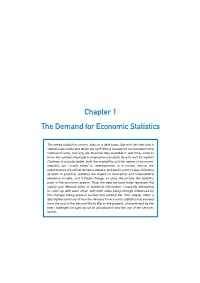 Chapter 1 the Demand for Economic Statistics