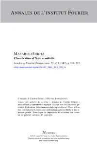 Classification of Nash Manifolds
