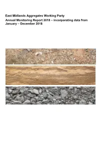 East Midlands Aggregates Working Party Annual Monitoring Report 2018