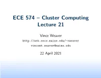 ECE 574 – Cluster Computing Lecture 21