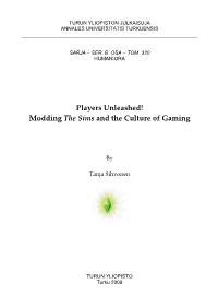 Modding the Sims and the Culture of Gaming