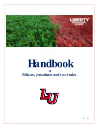 Policies, Procedures and Sport Rules