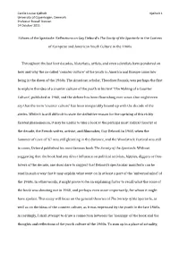 Reflections on Guy Debord's the Socity of the Spectacle in the Context