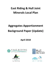 Aggregates Apportionment Background Paper (Update)