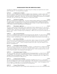 Course Description for Computer Science.Pdf