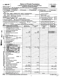 Form 990-PF Return of Private Foundation