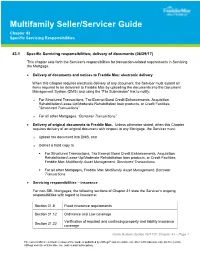Multifamily Seller/Servicer Guide Chapter 43 Specific Servicing Responsibilities