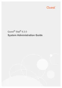 Stat System Administration Guide Updated - November 2018 Software Version - 6.2.0 Contents