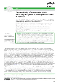 The Sensitivity of Commercial Kits in Detecting the Genes of Pathogenic Bacteria in Venison