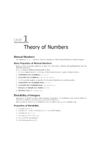 Theory of Numbers