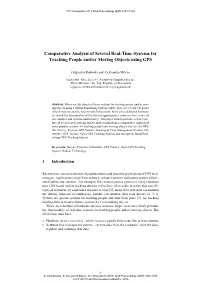 Comparative Analysis of Several Real-Time Systems for Tracking People And/Or Moving Objects Using GPS