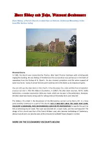 Dore Abbey and John, Viscount Scudamore
