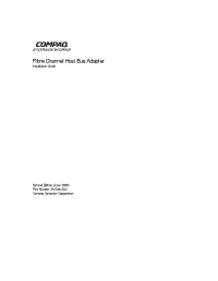 Fibre Channel Host Bus Adapter Installation Guide