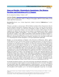 Hemispheric Imaginings: the Monroe Doctrine and Narratives of U.S