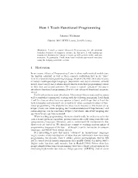 How I Teach Functional Programming