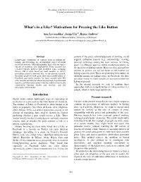 Motivations for Pressing the Like Button