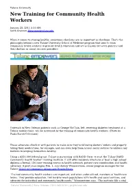 New Training for Community Health Workers