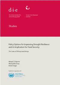 Policy Options for Improving Drought Resilience and Its Implication for Food Security