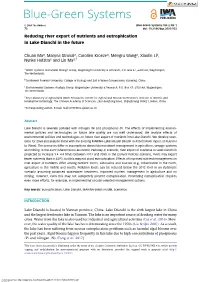 Reducing River Export of Nutrients and Eutrophication in Lake Dianchi in the Future