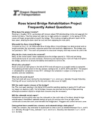 Ross Island Bridge Rehabilitation Project Frequently Asked Questions