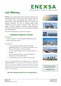 Software Engineer (M/F/D)