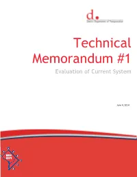 Technical Memorandum #1 Evaluation of Current System