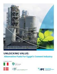 Unlocking Value: Alternative Fuels for Egypt’S Cement Industry