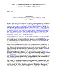 Work Notes on Etruscan Mirrors and Murals I