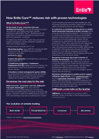 How Entle Core™ Reduces Risk with Proven Technologies