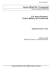 Issue Brief for Congress Received Through the CRS Web
