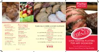 Platter Menu
