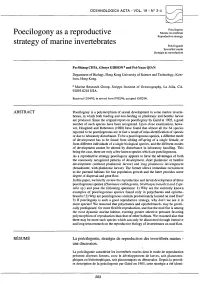 Poecilogony As a Reproductive Strategy of Marine Invertebrates