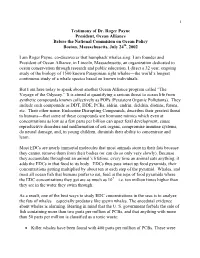 Public Comment by Roger Payne, Ocean Alliance, at the US