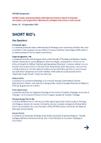 SHORT BIO's Key Speakers