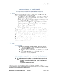 Stellenbosch University Web Regulation