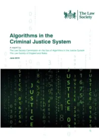 Algorithms in the Criminal Justice System | 1