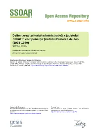 Delimitarea Teritorial-Administrativ# a Jude#Ului Cahul În Componen#A