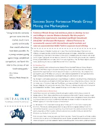 Fortescue Metals Group Mining the Marketplace